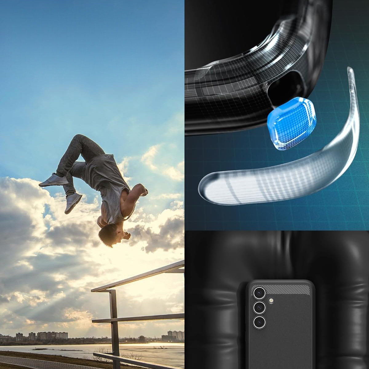Etui Spigen Rugged Armor do Galaxy S24 FE, czarne
